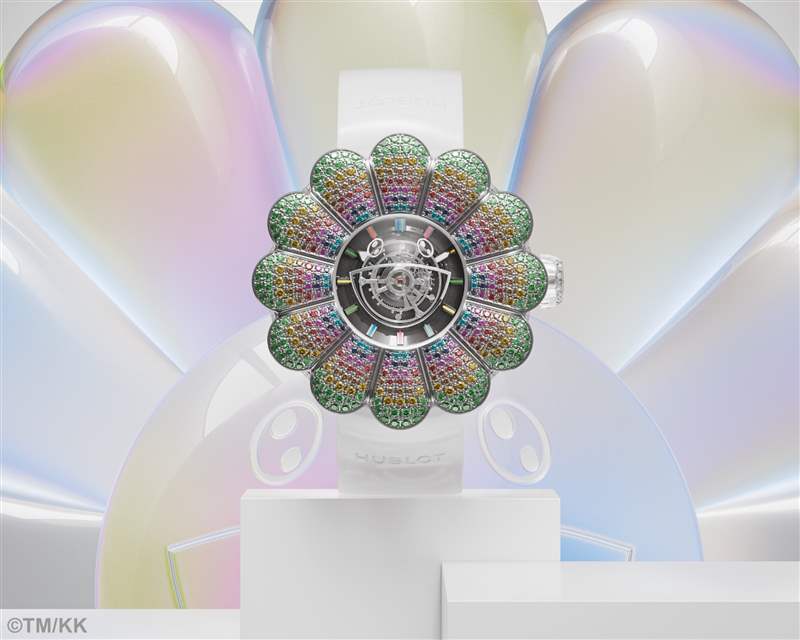 MP-15村上隆陀飛輪Only Watch腕表(圖片來源:Hublot) Hublot再聯(lián)乘村上隆獨一無二微笑之花震撼作-復(fù)刻表