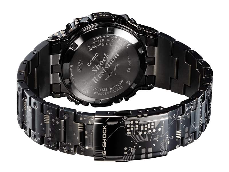 G-SHOCK推出GMW-B5000TCC電子腕表:電路板圖案表殼-復(fù)刻表
