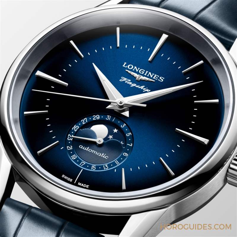 LONGINES - 優(yōu)雅美學(xué)新添月相功能｜浪琴表LONGINES Flagship Heritage旗艦復(fù)刻系列月相腕表