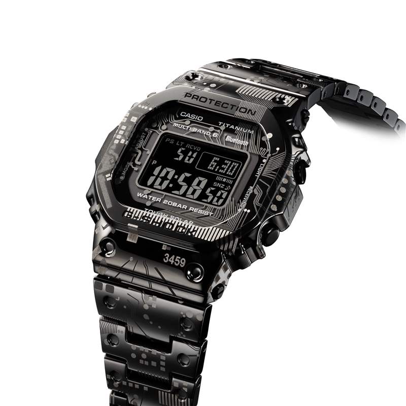 G-SHOCK推出GMW-B5000TCC電子腕表:電路板圖案表殼-復(fù)刻表