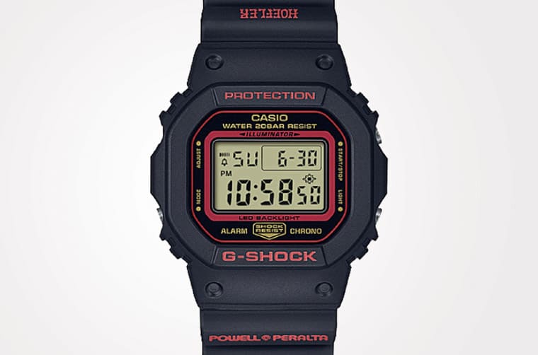 G-SHOCK與滑板冠軍選手、品牌三方聯(lián)名DW-5600方表散發(fā)濃濃街頭藝術(shù)風(fēng)格-復(fù)刻表