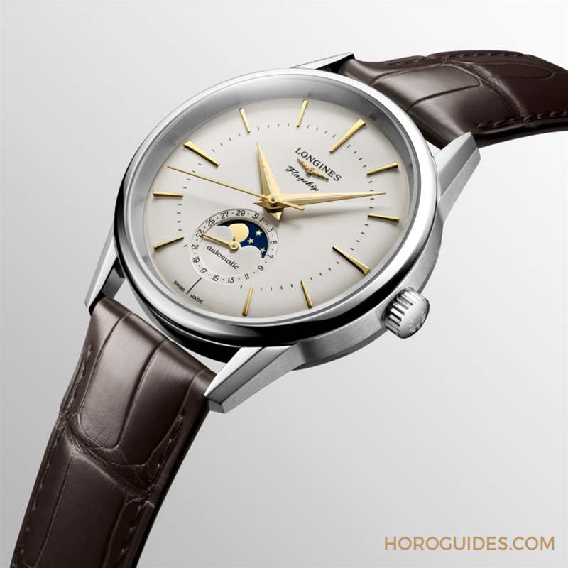 LONGINES - 優(yōu)雅美學(xué)新添月相功能｜浪琴表LONGINES Flagship Heritage旗艦復(fù)刻系列月相腕表