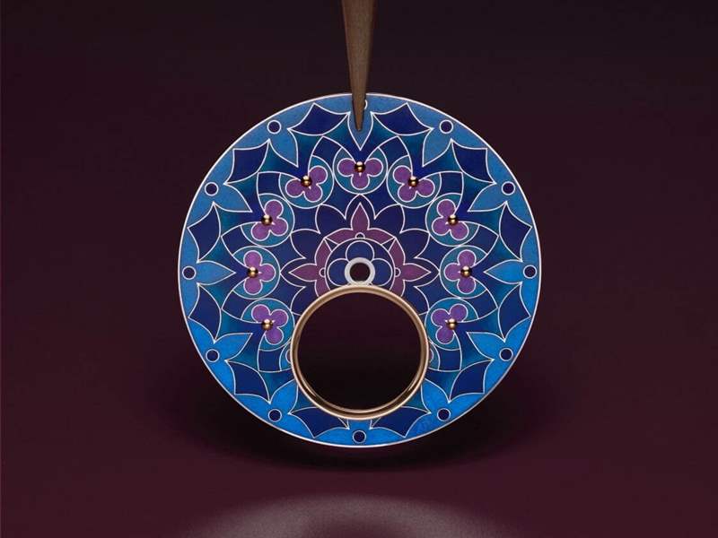 Louis Vuitton推出Tambour Moon Flying Tourbillon Kaleidoscope飛行陀飛輪腕表：琺瑯萬花筒-復刻表