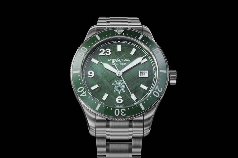 Montblanc推出1858 Iced Sea Limited Edition FWC限量版綠色表盤潛水腕表-復(fù)刻表