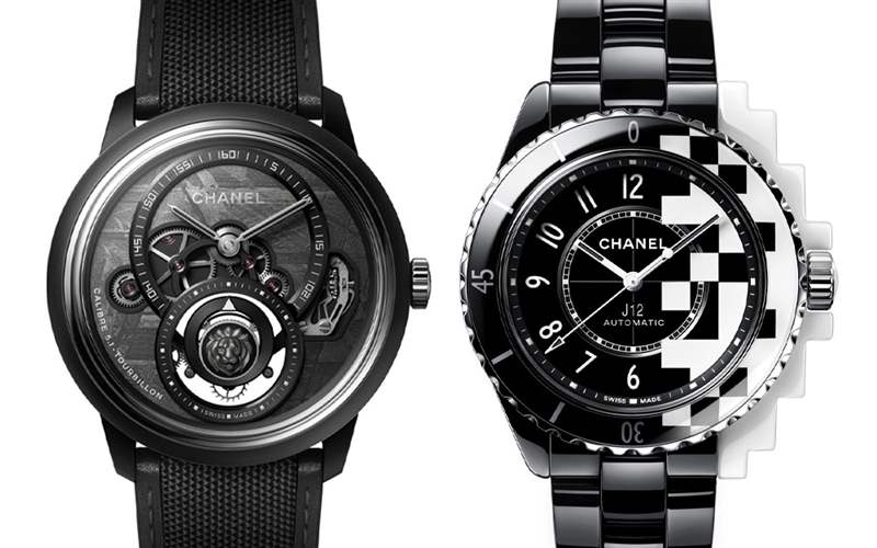 Chanel香奈兒新品亮點：Monsieur de Chanel隕石盤陀飛輪，J12 Cyber??netic黑白像素-復(fù)刻表