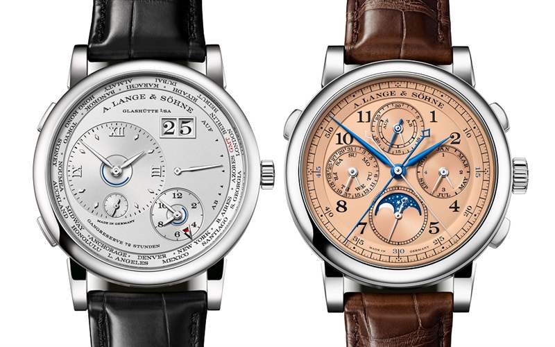 『新表』A. Lange & S?hne朗格推出鉑金表殼Lange 1世界時(shí)腕表和玫瑰金盤1815萬(wàn)年歷雙追針計(jì)時(shí)碼表-復(fù)刻表