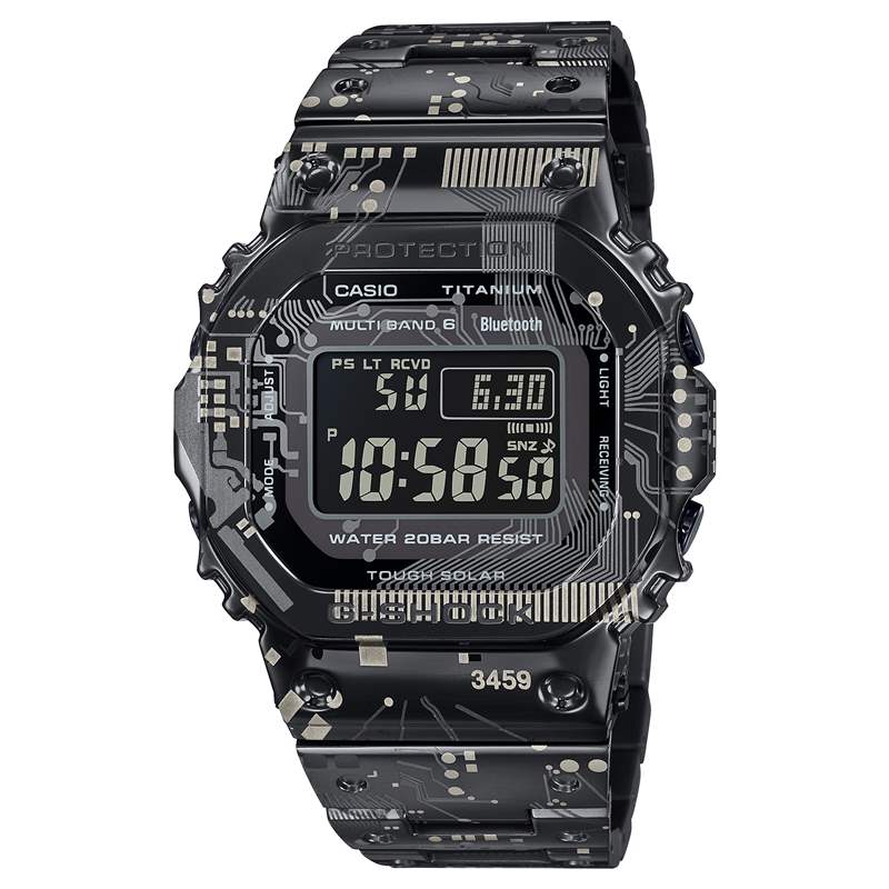 G-SHOCK推出GMW-B5000TCC電子腕表:電路板圖案表殼-復(fù)刻表