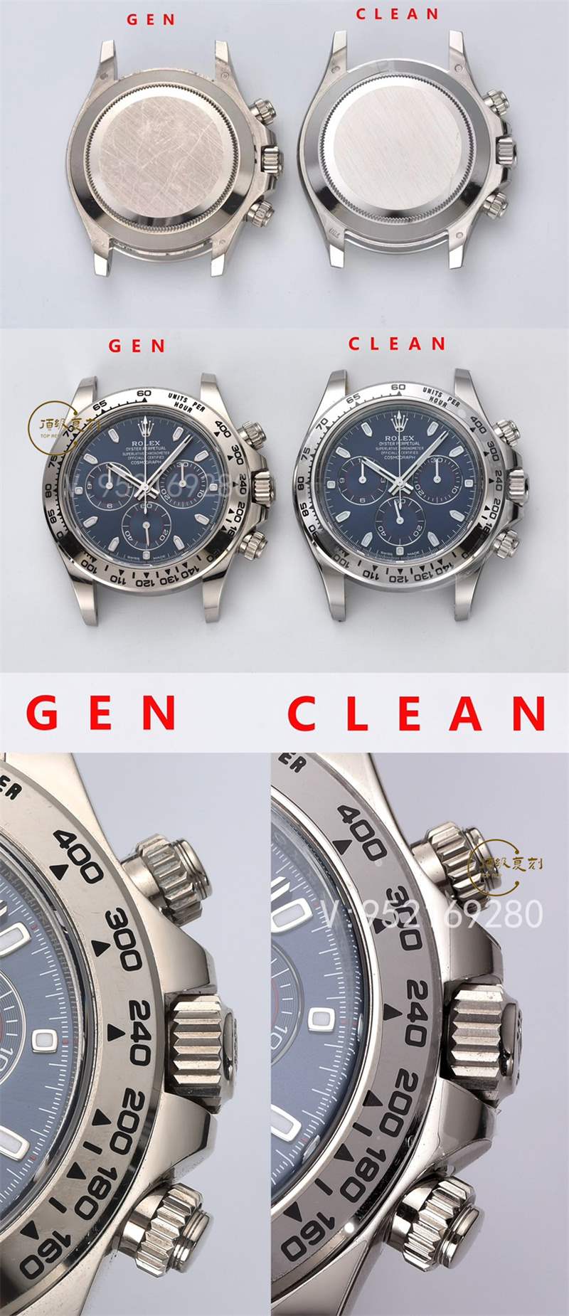 Clean廠116509白金藍(lán)鋼迪對(duì)比正品怎么樣,C廠藍(lán)貓迪真假對(duì)比評(píng)測(cè)-復(fù)刻表