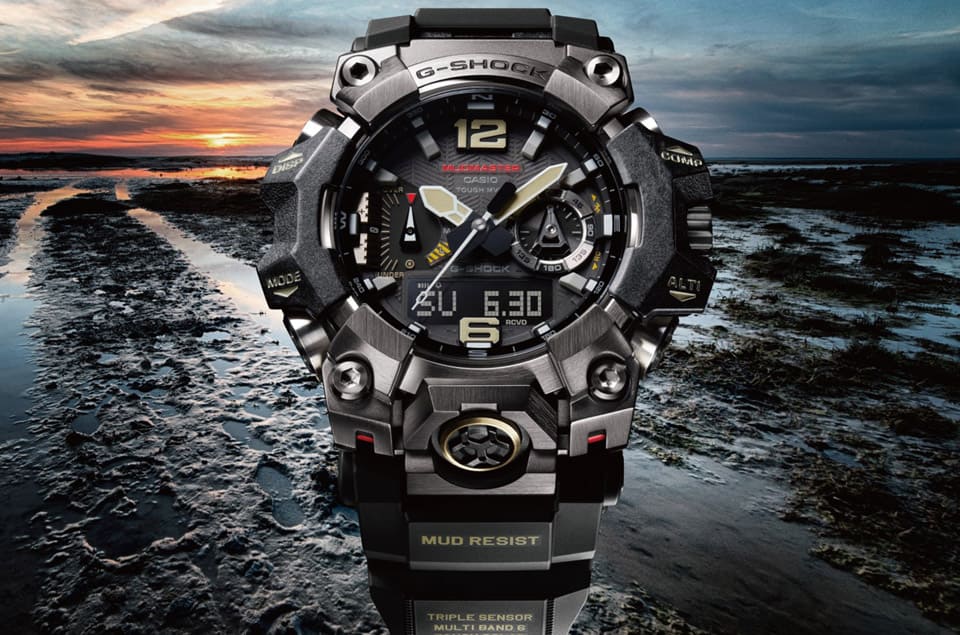 G-SHOCK MUDMASTER金屬搭碳纖維樹脂強化保護性內(nèi)建三重感測器探險很放心-復刻表