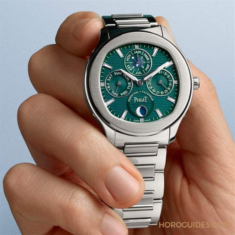 PIAGET - 風華奪目、纖薄美型，PIAGET Polo超薄萬年歷自動腕表強勢定義奢華運動風
