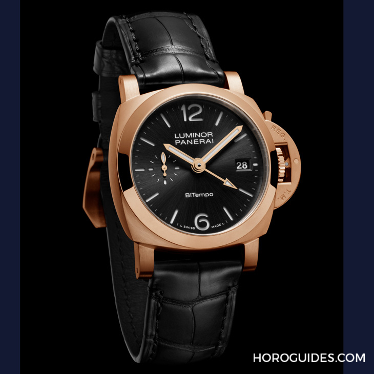 PANERAI - 以Goldtech貴金屬材質(zhì)入作！ PANERAI Luminor Quaranta BiTempo腕表再添一延伸新作PAM01641