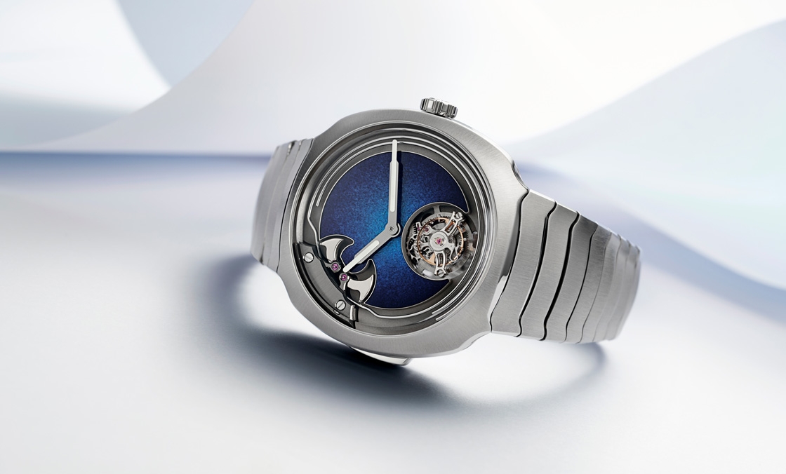 H. MOSER & CIE - 大明火琺瑯煙燻面加身，亨利慕時(shí)三問疾速者三問報(bào)時(shí)陀飛輪藍(lán)色琺瑯概念腕表奪目登場