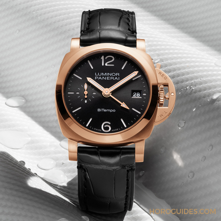 PANERAI - 以Goldtech貴金屬材質(zhì)入作！ PANERAI Luminor Quaranta BiTempo腕表再添一延伸新作PAM01641