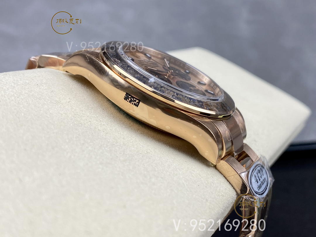 Clean廠(chǎng)C廠(chǎng)勞力士迪通拿全玫瑰金腕表4130機(jī)芯版本詳細(xì)評(píng)測(cè)-復(fù)刻表
