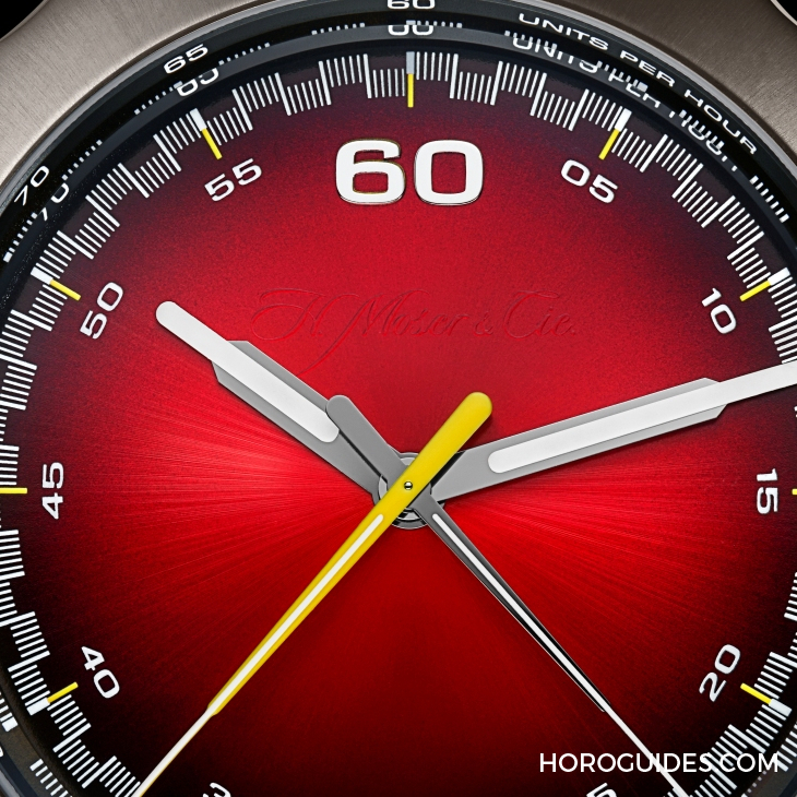 H. MOSER & CIE - STREAMLINER - 6907-1201 - 紅黃雙杰，競速新章|H. MOSER & CIE.推出Streamliner自動飛返計時秒表Alpine限量版