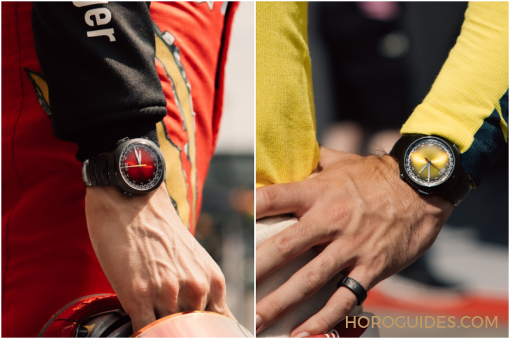 H. MOSER & CIE - STREAMLINER - 6907-1201 - 紅黃雙杰，競速新章|H. MOSER & CIE.推出Streamliner自動飛返計時秒表Alpine限量版